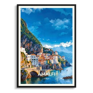 Amalfi Italy Travel Poster - Wall Art Print