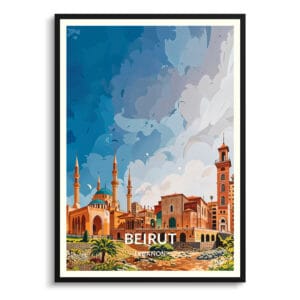 Beirut Lebanon Travel Poster - Wall Art Print