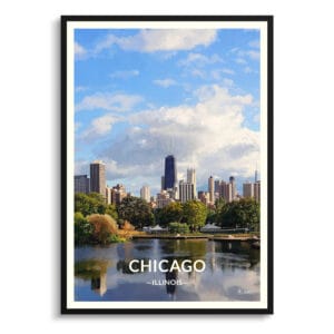 Chicago Illinois Travel Poster - Wall Art Print