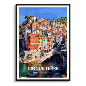 Cinque Terre Italy Travel Poster - Wall Art Print