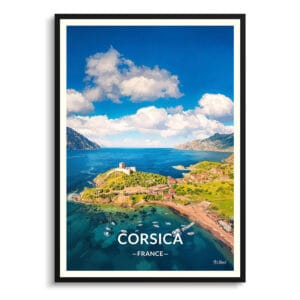 Corsica France Travel Poster - Wall Art Print