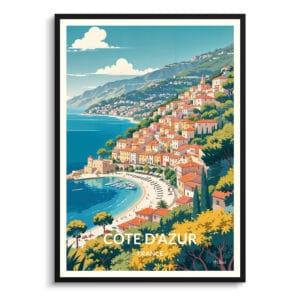 Cote D'Azure France Travel Poster - Wall Art Print