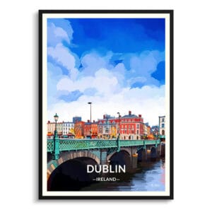 Dublin Ireland Travel Poster - Wall Art Print