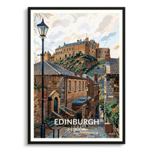 Edinburgh Scotland Travel Poster - Wall Art Print