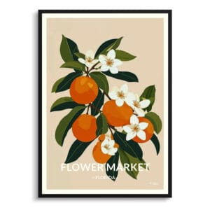Flower market florida Travel Poster - Wall Art Print