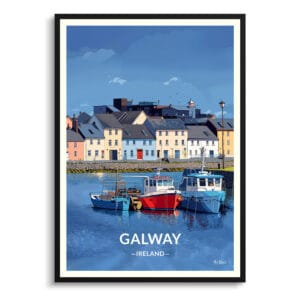 Galway Ireland Travel Poster - Wall Art Print