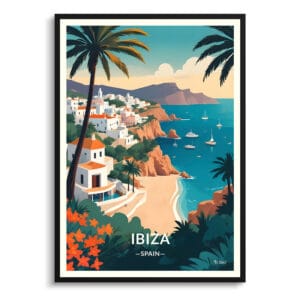 Ibiza Spain Travel Poster - Wall Art Print