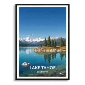 Lake Tahoe California Travel Poster - Wall Art Print