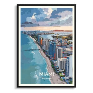 Miami Florida Travel Poster - Wall Art Print