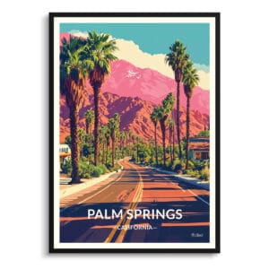 Palm Springs California Travel Poster - Wall Art Print