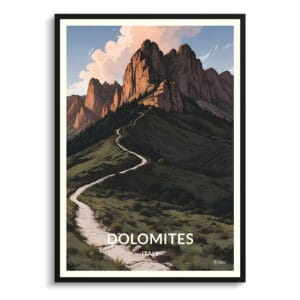 Dolomites Italy Travel Poster - Wall Art Print